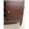 Image 19 : Wood China Cabinet With Glass Doors, Built-In Wine Rack and