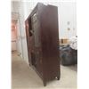Image 2 : Wood China Cabinet With Glass Doors, Built-In Wine Rack and