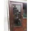 Image 6 : Wood China Cabinet With Glass Doors, Built-In Wine Rack and