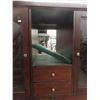 Image 8 : Wood China Cabinet With Glass Doors, Built-In Wine Rack and