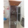 Image 4 : Glass Display Case With Three Glass Shelves Measuring 63 1/2" x 14 1/2" x 16 3/4"