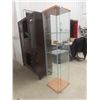 Image 2 : Glass Display Case With Three Glass Shelves Measuring 63 1/2" x 14 1/2" x 16 3/4"