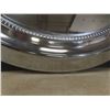 Image 3 : Two Chrome-Framed Round Mirrors Measuring 24" Diameter