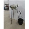 Image 1 : Metal Plant Stand With Decorative Pot