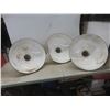 Image 2 : Three Porcelain Light Shades Measuring 17 3/4" Diameter