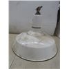 Image 6 : Three Porcelain Light Shades Measuring 17 3/4" Diameter