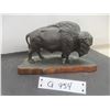 Image 1 : Solid Bronze Bison Sculpture Measuring 5 3/4" x 9 1/2" x 4"