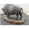 Image 2 : Solid Bronze Bison Sculpture Measuring 5 3/4" x 9 1/2" x 4"