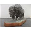 Image 3 : Solid Bronze Bison Sculpture Measuring 5 3/4" x 9 1/2" x 4"