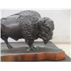 Image 4 : Solid Bronze Bison Sculpture Measuring 5 3/4" x 9 1/2" x 4"