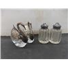 Image 3 : Silver-Plated: Serving Tray, Pitcher, Salt, Pepper Shakers  Plus More 