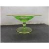 Image 2 : 1920's Uranium Glass Candy Dish, Bird Vase Featuring Gold Trim and a Cranberry-Style Bowl