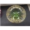 Image 3 : 1920's Uranium Glass Candy Dish, Bird Vase Featuring Gold Trim and a Cranberry-Style Bowl