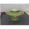 Image 4 : 1920's Uranium Glass Candy Dish, Bird Vase Featuring Gold Trim and a Cranberry-Style Bowl