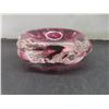 Image 5 : 1920's Uranium Glass Candy Dish, Bird Vase Featuring Gold Trim and a Cranberry-Style Bowl