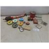 Image 1 : Vintage Tins; Tobacco, Bug Sprayer, Cigarettte Cases, Flasks and Apothecary