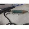 Image 3 : Electric Remington Chain Saw, Work Gloves, Tiger Torch, Compressor Hose, Funnels, Tin Tape