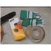 Image 9 : Electric Remington Chain Saw, Work Gloves, Tiger Torch, Compressor Hose, Funnels, Tin Tape