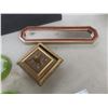 Image 11 : Vintage Brass Vanity Mirror, Hand Mirror And Trinket Cases