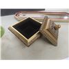 Image 12 : Vintage Brass Vanity Mirror, Hand Mirror And Trinket Cases