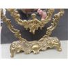 Image 4 : Vintage Brass Vanity Mirror, Hand Mirror And Trinket Cases