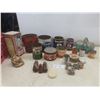Image 1 : Vintage Pantry Tins: Honey, Corn Syrup, Yeast, Coffee And Three Apothecary Glass Bottles and More 