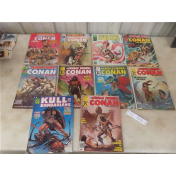 Ten Comic Books: The Savage Sword of Conan , Kull and the Barbarians