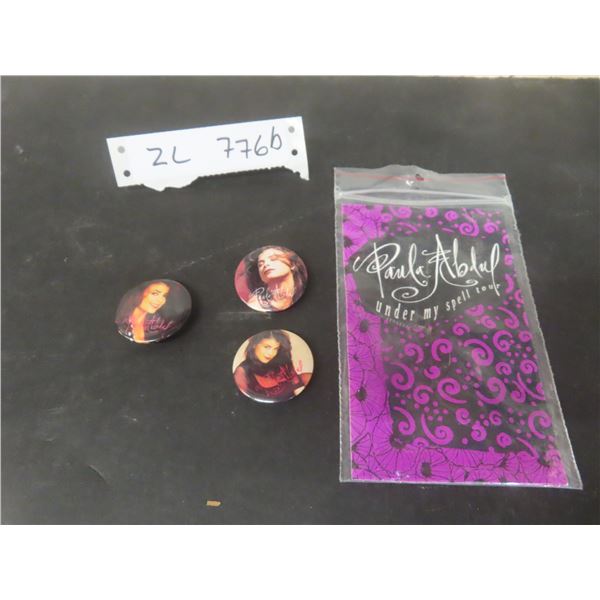 Paula Abdul Under My Spell Tour And Three Pinback Buttons