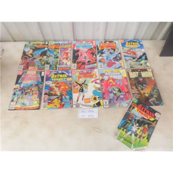 Eleven DC Comics Featuring Batman With Cover Prices From 20¢ to 95¢
