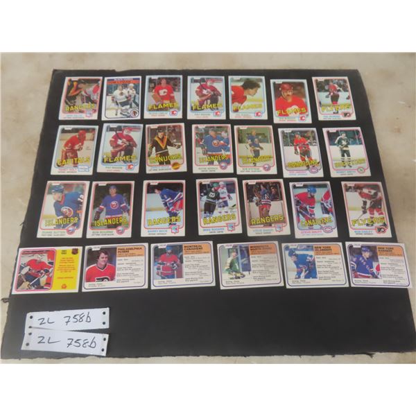 Twenty-Seven 1981 O-Pee-Chee Hockey Cards