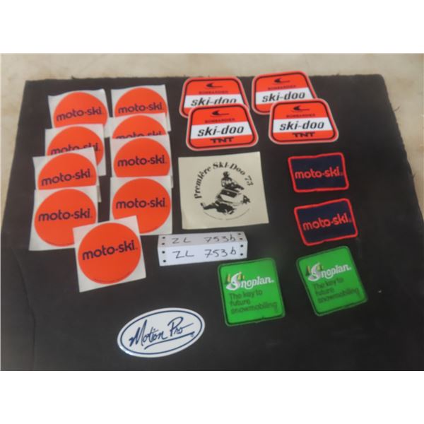 Snowmobile Memorabilia Including Moto-Ski, Bombardier Ski-Doo TNT, 1973 Ski-Doo, Motion Pro Decals