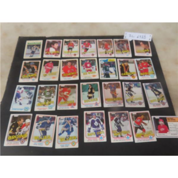 Twenty-Eight 1981 O-Pee-Chee Hockey Cards