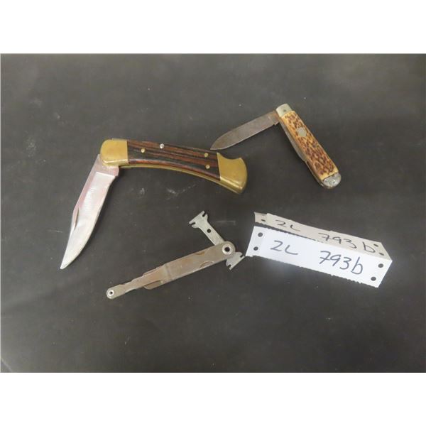 Vintage Feeler Gauge, Buck Folding Knife 8 1/2'' Overall 3 1/2'' Blade,  Folding Pocket Knife