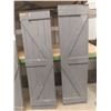 Image 2 : Four Vintage Wood Shutters, 53 1/2" x 29"