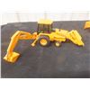 Image 11 : Vintage Metal Tractor With Two Ertl Trailers and John Deere Steel Backhoe