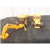 Image 8 : Vintage Metal Tractor With Two Ertl Trailers and John Deere Steel Backhoe