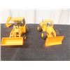 Image 9 : Vintage Metal Tractor With Two Ertl Trailers and John Deere Steel Backhoe
