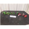 Image 1 : Four John Deere Metal Tractors and Six Vintage Tractors (Massey, Allis, John Deere)