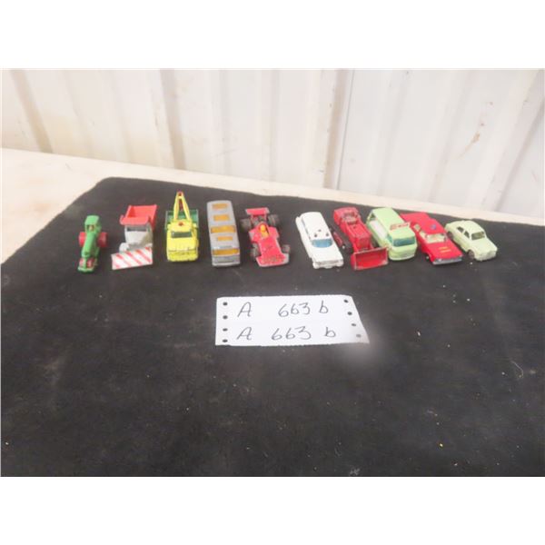 Ten Lesney Vintage Cars, Complete With Wheels