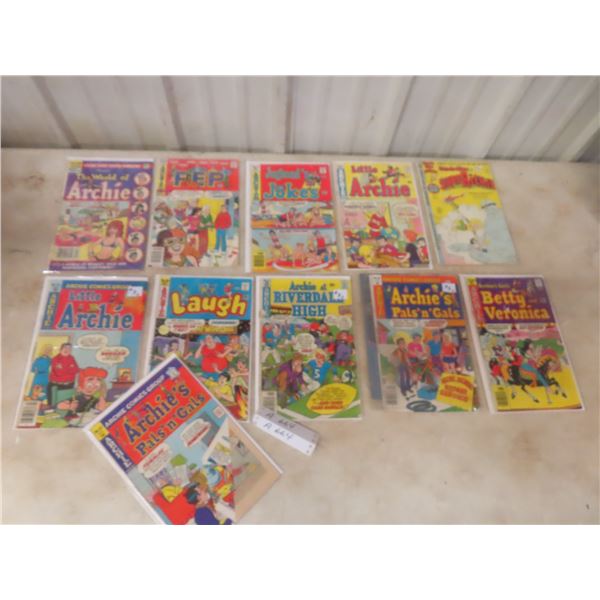 Eleven Archie Comics, Priced 25¢ to 60¢