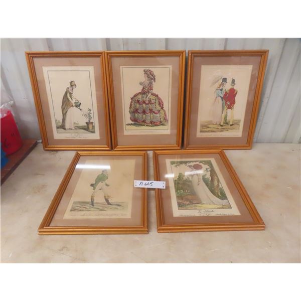 Five Framed Pictures, 16" x 12"