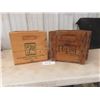 Image 1 : Two Wood Crates: Pepsi (10" x 12" x 19") and 7UP (10" x 11" x 16 1/2")