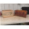 Image 2 : Two Wood Crates: Pepsi (10" x 12" x 19") and 7UP (10" x 11" x 16 1/2")