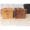 Image 3 : Two Wood Crates: Pepsi (10" x 12" x 19") and 7UP (10" x 11" x 16 1/2")