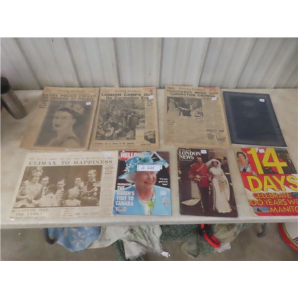 Vintage Front Pages Including 1953 Coronation of Queen Elizabeth II and More