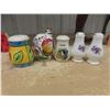 Image 4 : Collection of Salt and Pepper Shakers, Gene Chevenger Decorative Book, and More