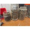 Image 7 : Assorted Fasteners: Screws, Nails, Vintage Drawer Pulls, Two Steel Boxes, and More