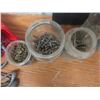 Image 8 : Assorted Fasteners: Screws, Nails, Vintage Drawer Pulls, Two Steel Boxes, and More