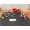 Image 1 : Mechanical Boys Tricycle With Original Box 1/64 Scale Die-Cast Trike and Metal Double-Decker Bus