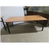 Image 2 : Coffee Table and Two End Tables with Black Metal Frames 16"x48"x24" + 20"x24"x22"